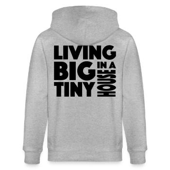 Tiny house - Stanley/Stella CULTIVATOR  Unisex Organic Hooded Jacket - heather grey - Back - Luana (180cm)