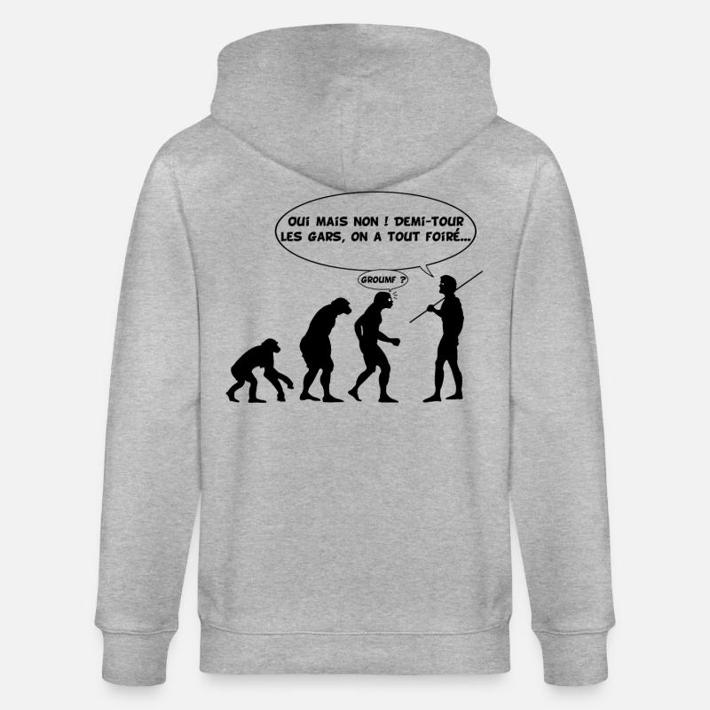 évolution inversée - Veste à capuche bio CULTIVATOR Stanley/Stella Unisexe - gris chiné