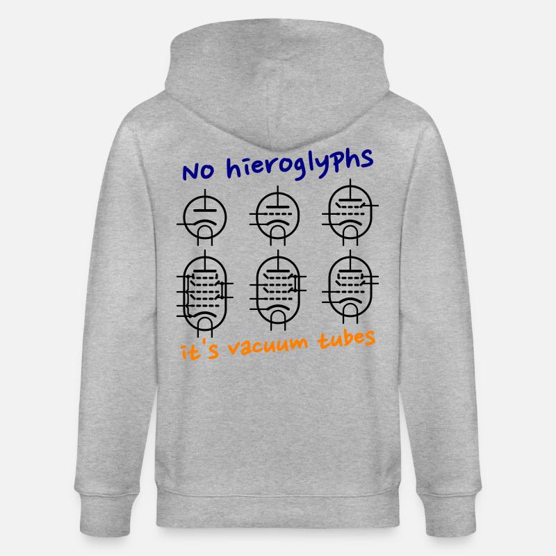 No hieroglyphs, it's vacuum tubes - Stanley/Stella Unisex Bio-Kapuzenjacke CULTIVATOR - Grau meliert