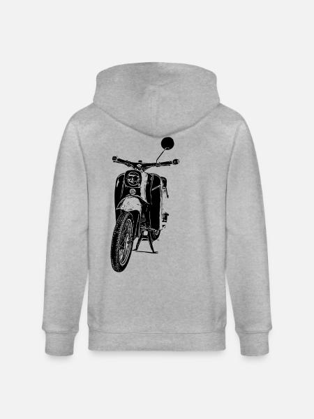 Schwalbe Moped - Stanley/Stella CULTIVATOR Unisex Organic Hooded Jacket - heather grey
