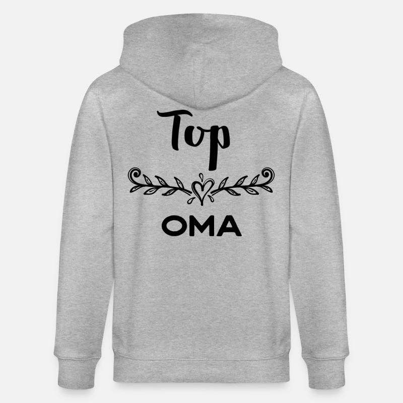Oma Statement Großmutter Gratulation Superoma - Stanley/Stella Unisex Bio-Kapuzenjacke CULTIVATOR  - Grau meliert