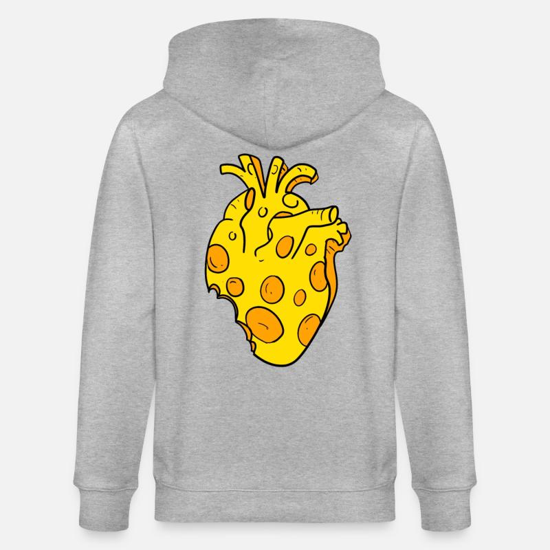 Cœur de fromage - Veste à capuche bio CULTIVATOR Stanley/Stella Unisexe - gris chiné