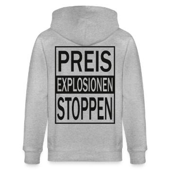 Preisexplosionen Stoppen - Stanley/Stella Unisex Bio-Kapuzenjacke CULTIVATOR  - Grau meliert - Hinten - Luana (180cm)