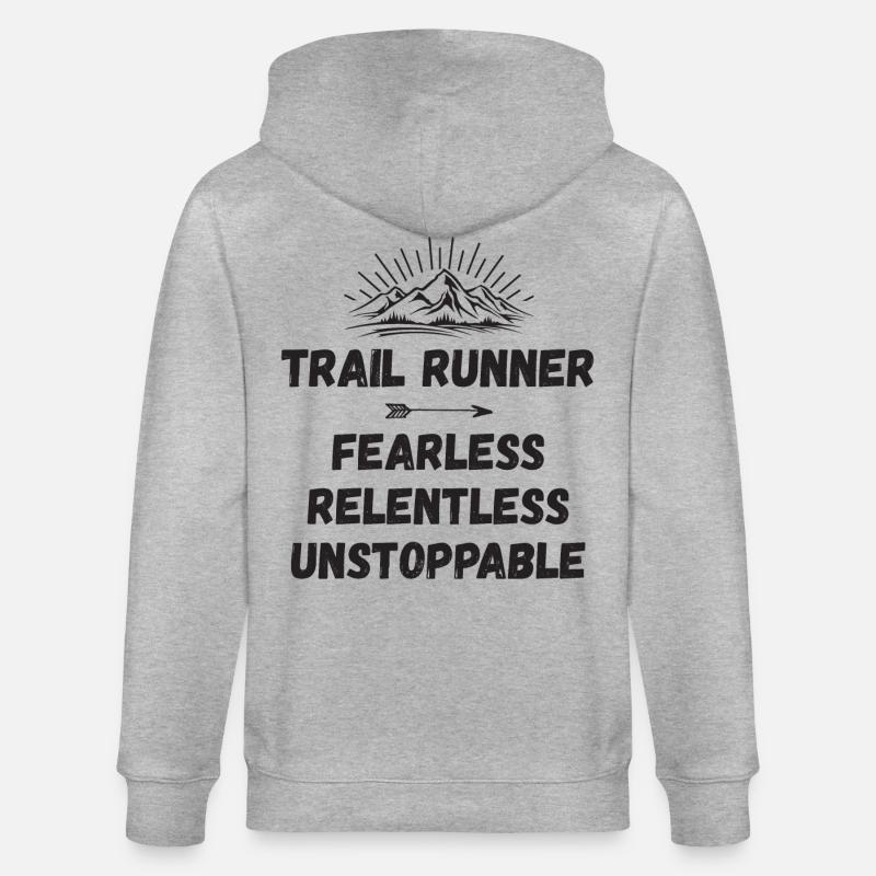 Trail Runner - Intrépide. Implacable. Imparable. - Veste à capuche bio CULTIVATOR Stanley/Stella Unisexe - gris chiné