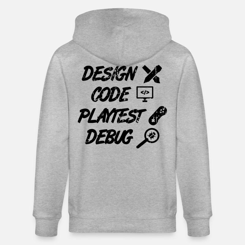 Design Code Playtest Debug - Stanley/Stella CULTIVATOR  Unisex Organic Hooded Jacket - heather grey