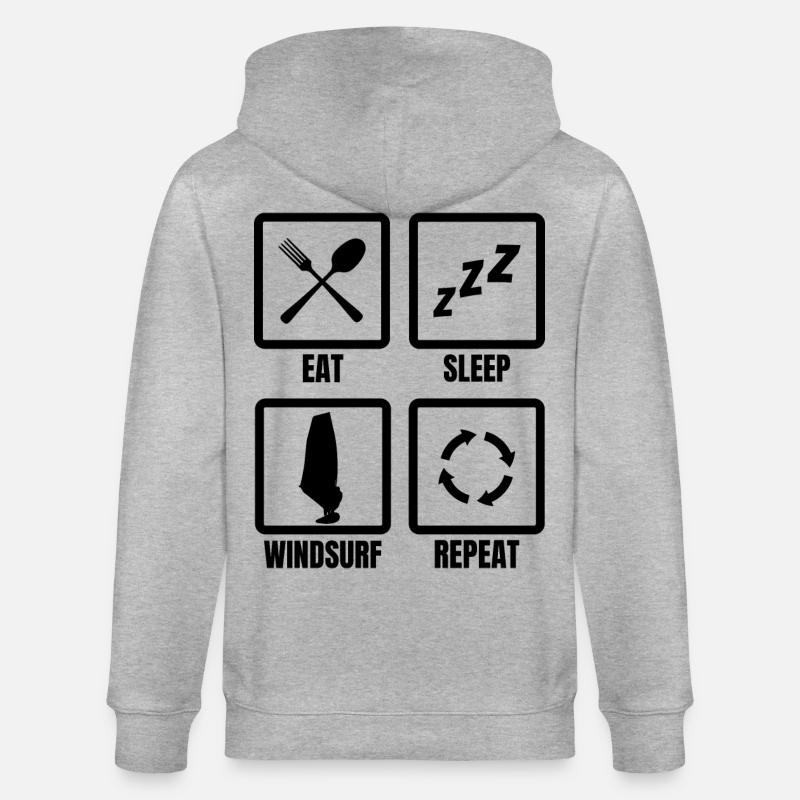 Routine de planche à voile - Veste à capuche bio CULTIVATOR Stanley/Stella Unisexe - gris chiné