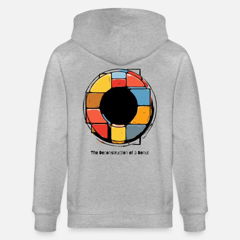 Die Dekonstruktion eines Donuts - Stanley/Stella Unisex Bio-Kapuzenjacke CULTIVATOR  - Grau meliert