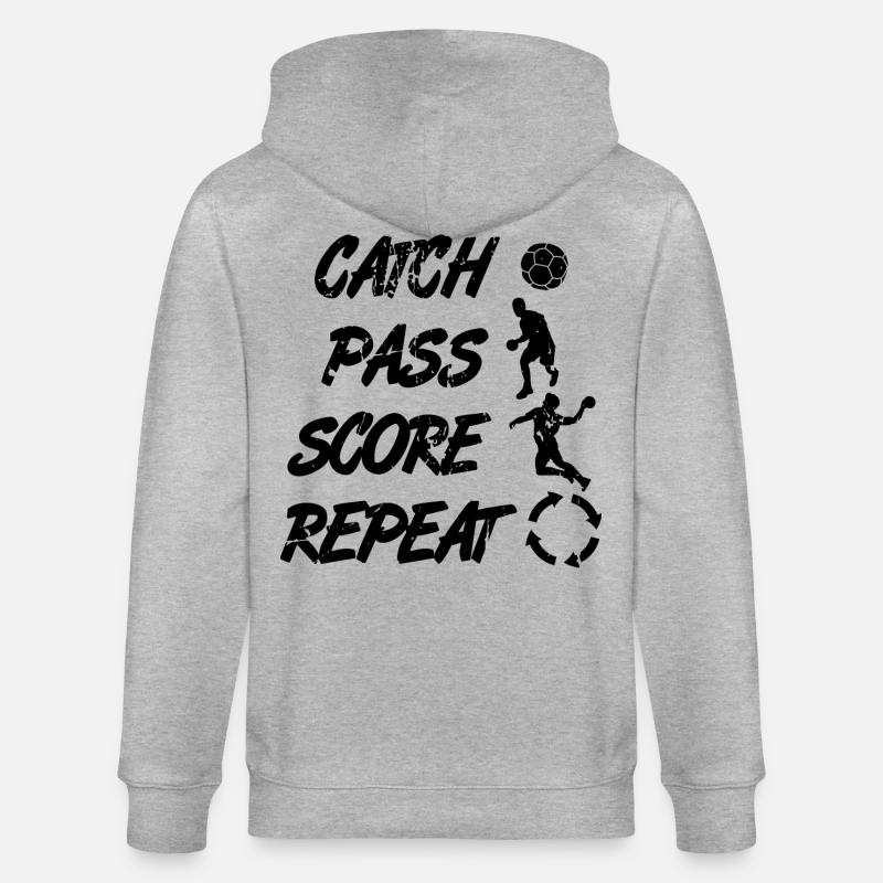 Attraper, passer, répéter, points - Veste à capuche bio CULTIVATOR Stanley/Stella Unisexe - gris chiné