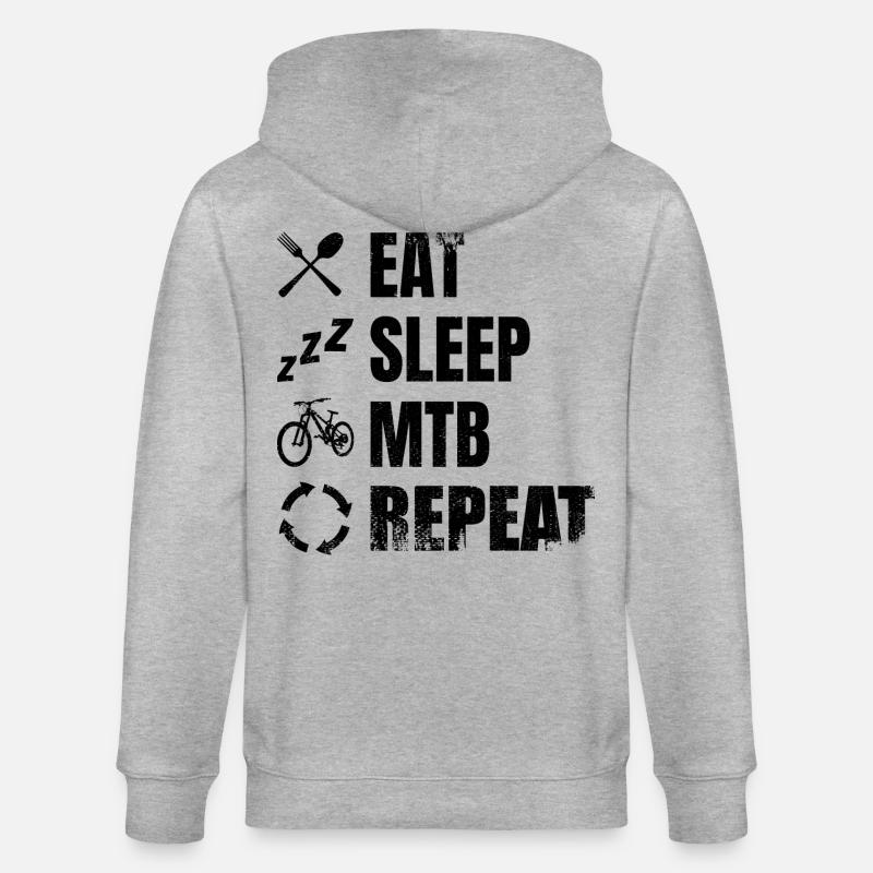 Mountainbiker Routine - Stanley/Stella Unisex Bio-Kapuzenjacke CULTIVATOR  - Grau meliert