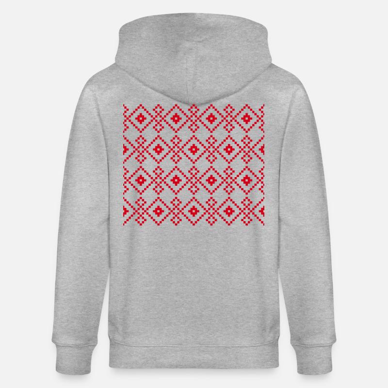 Pull uni de Noël (rouge) - Veste à capuche bio CULTIVATOR Stanley/Stella Unisexe - gris chiné