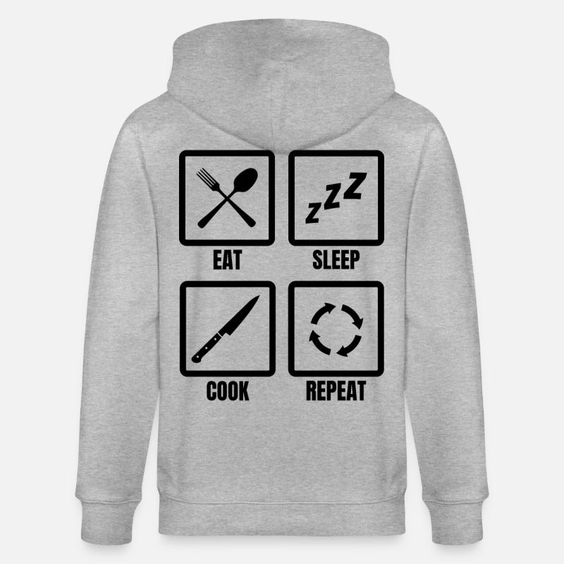 Kochen Tägliche Routine - Stanley/Stella Unisex Bio-Kapuzenjacke CULTIVATOR  - Grau meliert