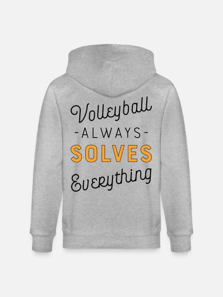 Volleyball - Stanley/Stella CULTIVATOR Unisex Organic Hooded Jacket - heather grey