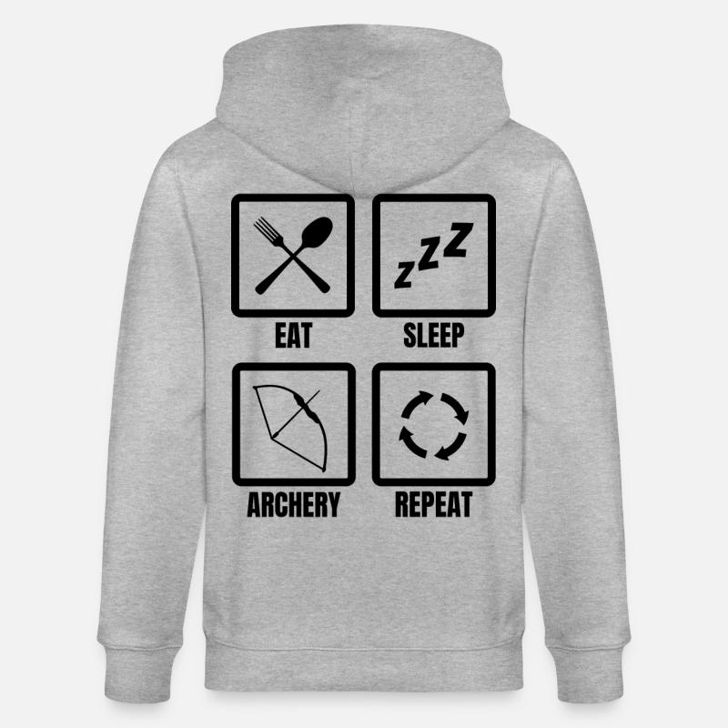 Bogenschütze Routine - Stanley/Stella Unisex Bio-Kapuzenjacke CULTIVATOR - Grau meliert