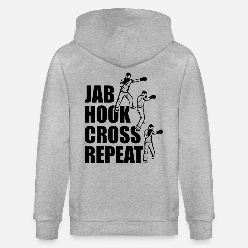 Techniques de boxe - Veste à capuche bio CULTIVATOR Stanley/Stella Unisexe - gris chiné