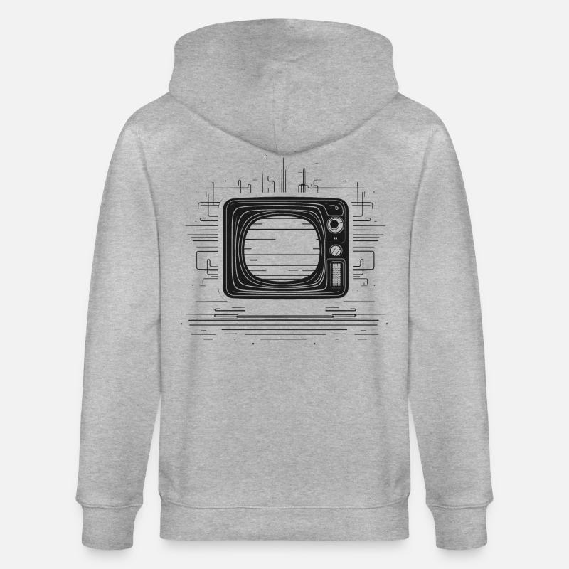 Dessin TV rétro - Veste à capuche bio CULTIVATOR Stanley/Stella Unisexe - gris chiné