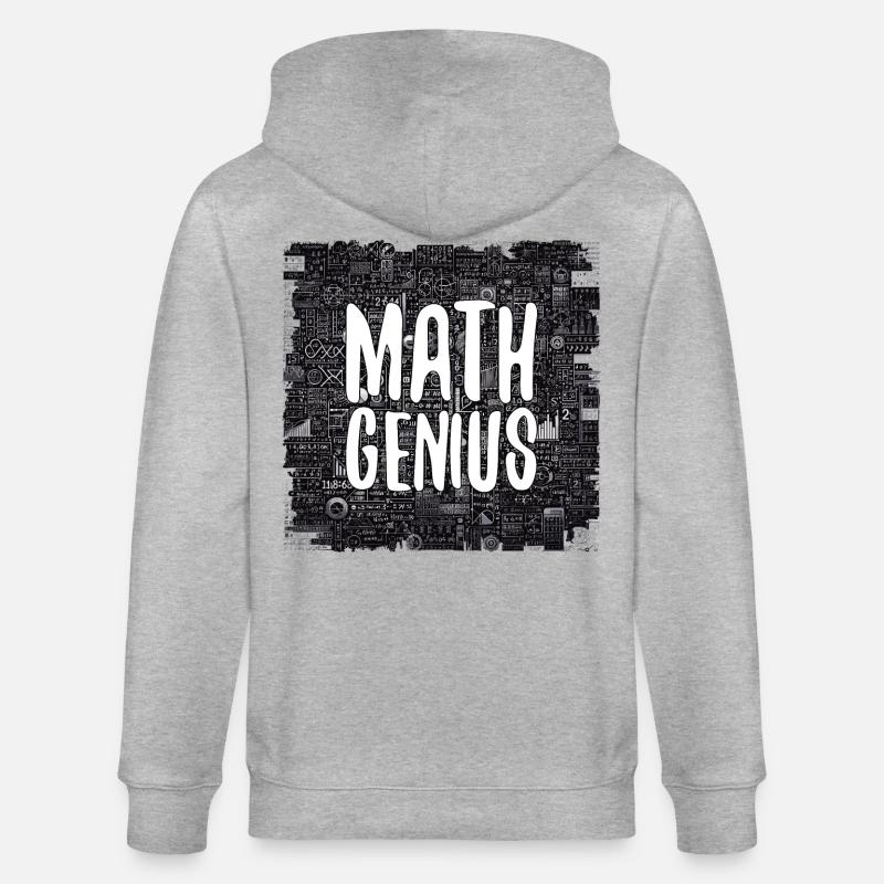 Math Genius Math Genius Math cadeau - Veste à capuche bio CULTIVATOR Stanley/Stella Unisexe - gris chiné