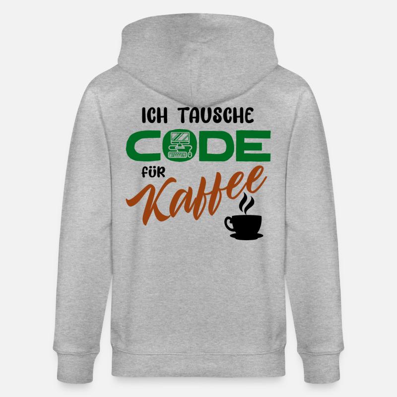 Programmierer Softwareentwickler Developer Code - Stanley/Stella Unisex Bio-Kapuzenjacke CULTIVATOR  - Grau meliert