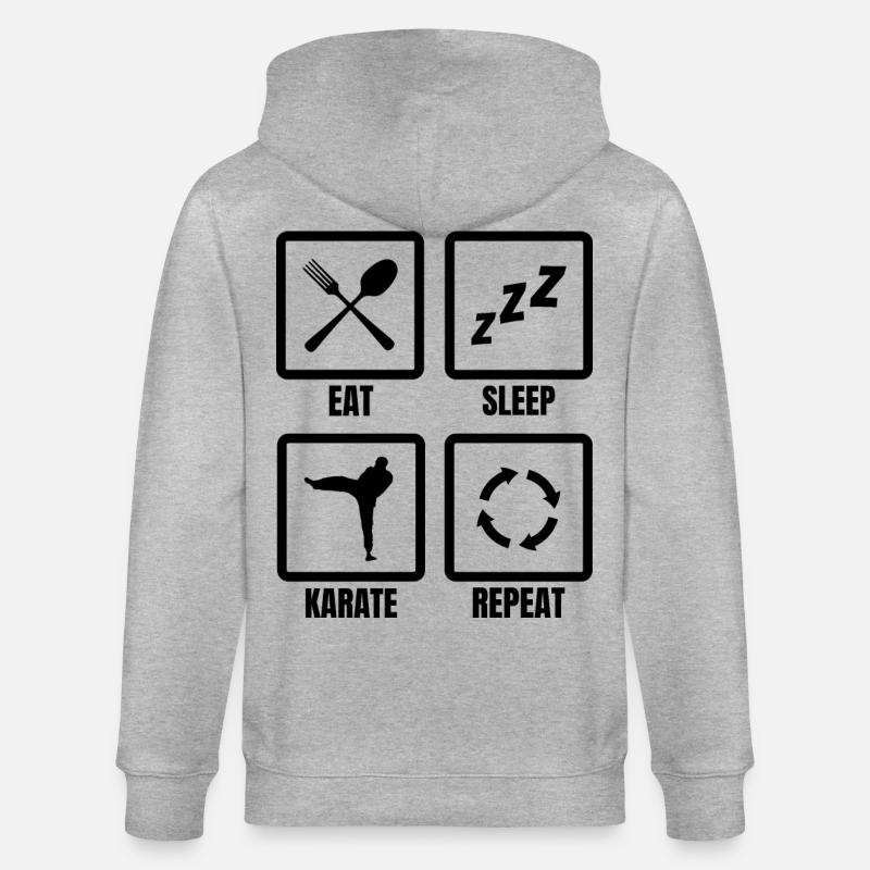 Routine de karaté - Veste à capuche bio CULTIVATOR Stanley/Stella Unisexe - gris chiné