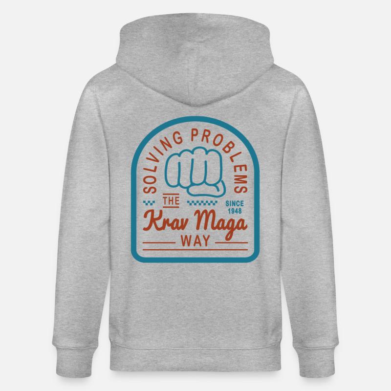 Solving problems the Krav Maga way - Stanley/Stella Unisex Bio-Kapuzenjacke CULTIVATOR  - Grau meliert