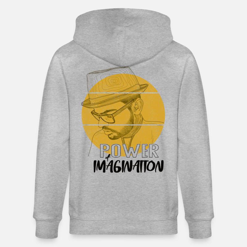 Power Imagination – Design de déclaration créative - Veste à capuche bio CULTIVATOR Stanley/Stella Unisexe - gris chiné