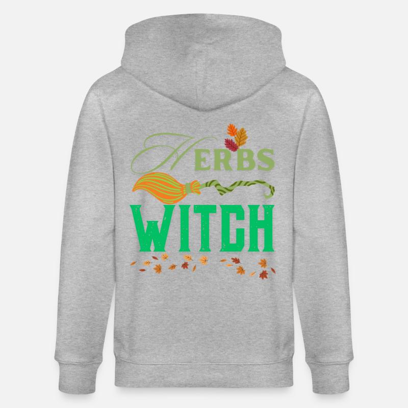 Herbs Witch Wild Witchy & Herbal Design - Stanley/Stella Unisex Bio-Kapuzenjacke CULTIVATOR  - Grau meliert