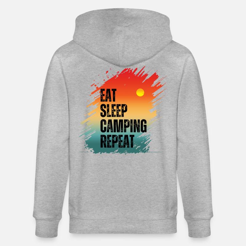 MANGER DORMIR CAMPING RÉPÉTER - Veste à capuche bio CULTIVATOR Stanley/Stella Unisexe - gris chiné