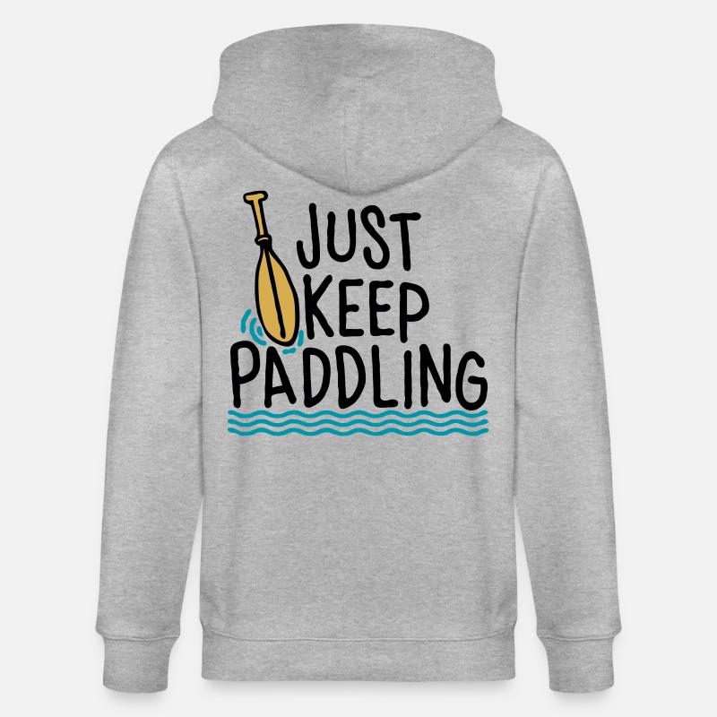 Continuez simplement à pagayer - Veste à capuche bio CULTIVATOR Stanley/Stella Unisexe - gris chiné