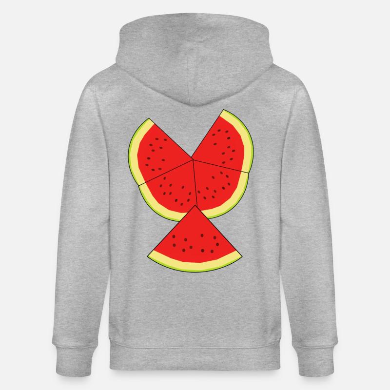 Melon Rafraîchissement d’été Fruit Fruit - Veste à capuche bio CULTIVATOR Stanley/Stella Unisexe - gris chiné