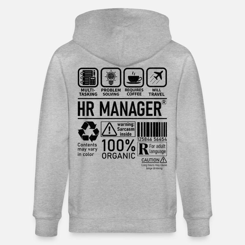 Hr Manager multi tasking problem solving - Stanley/Stella Unisex Bio-Kapuzenjacke CULTIVATOR  - Grau meliert