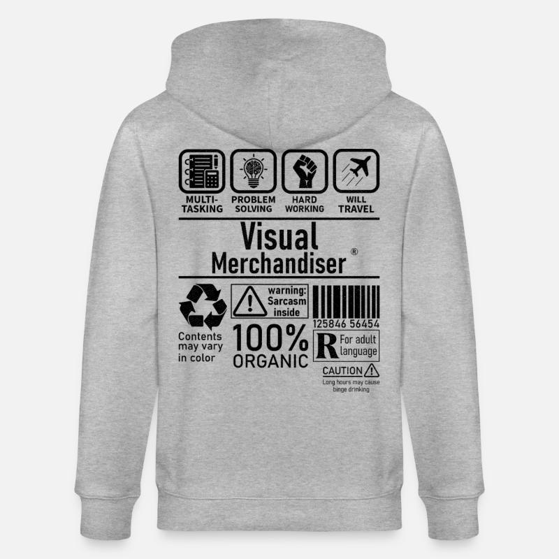 Visual Merchandiser résolution de problèmes multitâches - Veste à capuche bio CULTIVATOR Stanley/Stella Unisexe - gris chiné