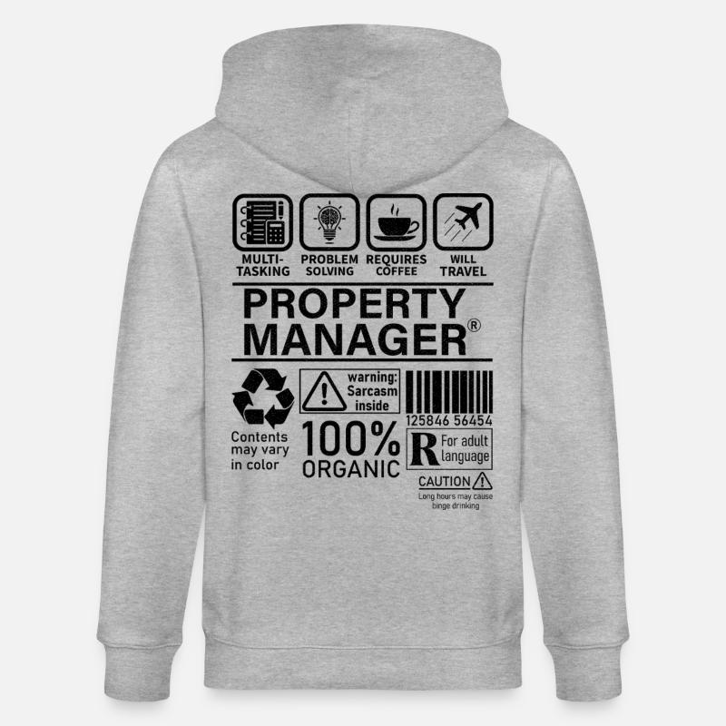 property manager multi tasking problem solving - Stanley/Stella Unisex Bio-Kapuzenjacke CULTIVATOR  - Grau meliert