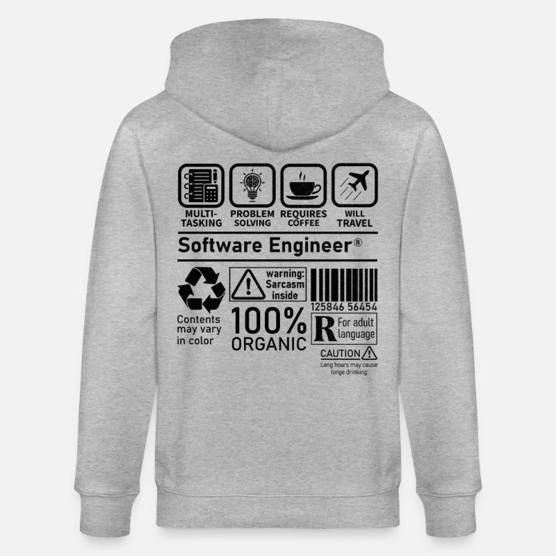 software engineer multi tasking problem solving - Stanley/Stella CULTIVATOR  Unisex Organic Hooded Jacket - heather grey