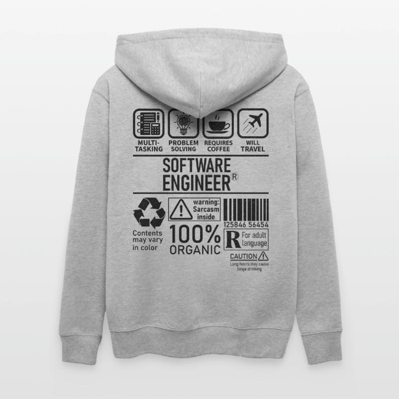 Software Engineer multi tasking problem solving Stanley/Stella CULTIVATOR  Unisex Organic Hooded Jacket