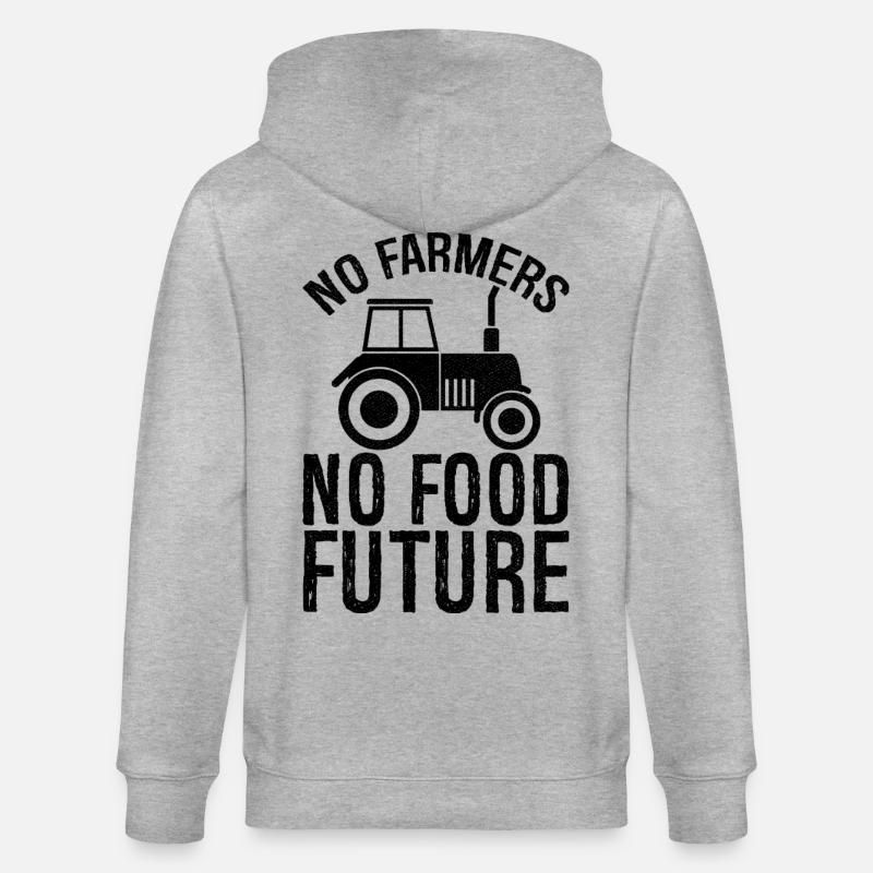 Pas d’agriculteurs, pas d’avenir alimentaire - Veste à capuche bio CULTIVATOR Stanley/Stella Unisexe - gris chiné