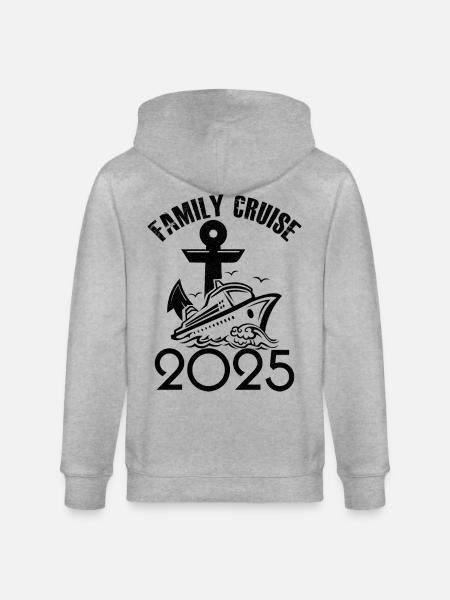 Family cruise 2025 - Stanley/Stella CULTIVATOR  Unisex Organic Hooded Jacket - heather grey