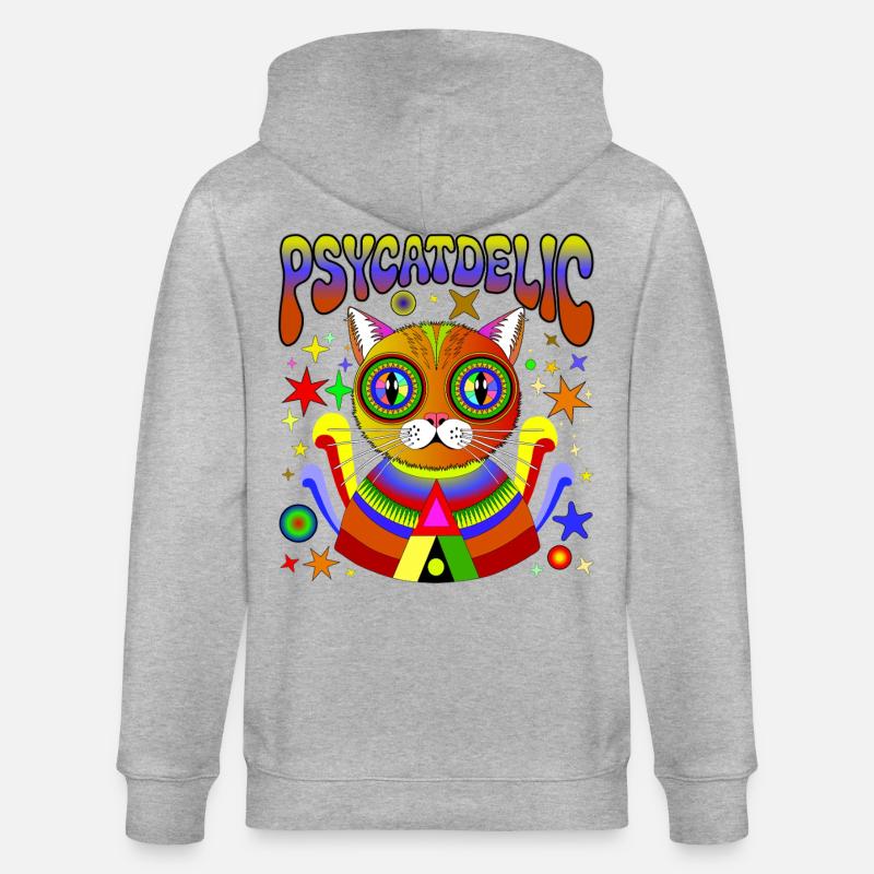 PSYCATDELIC - Stanley/Stella Unisex Bio-Kapuzenjacke CULTIVATOR  - Grau meliert