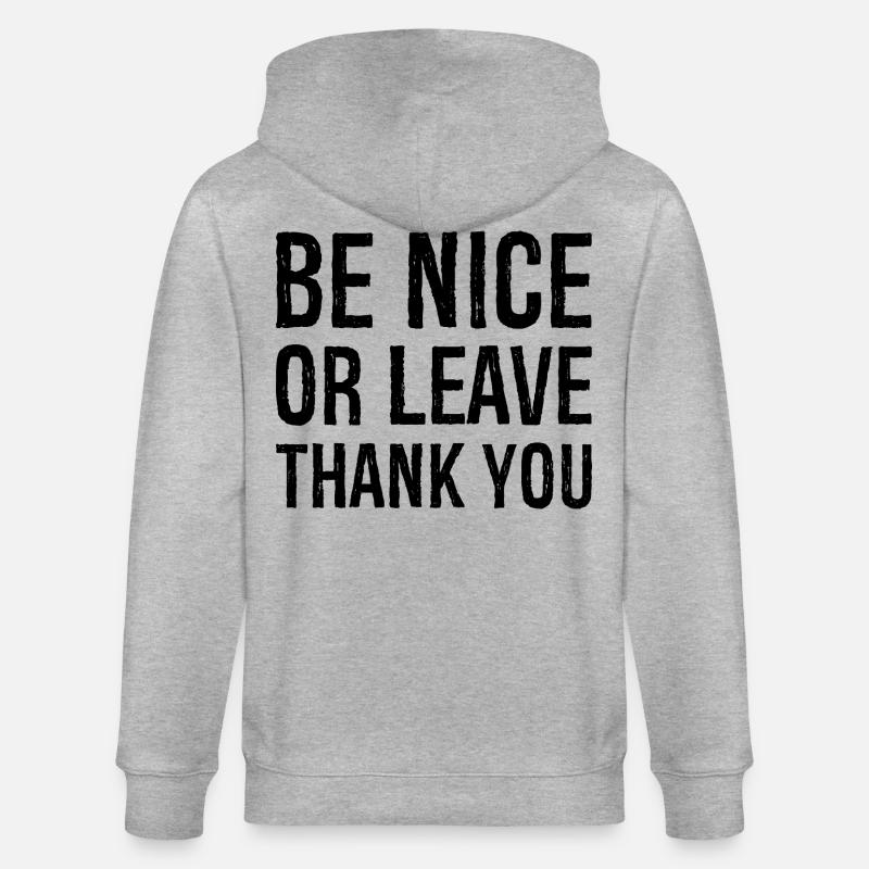 Sei nett oder geh Danke - Stanley/Stella Unisex Bio-Kapuzenjacke CULTIVATOR  - Grau meliert