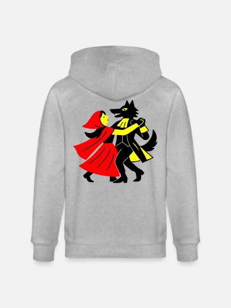 Walzer mit dem Wolf - Stanley/Stella Unisex Bio-Kapuzenjacke CULTIVATOR - Grau meliert
