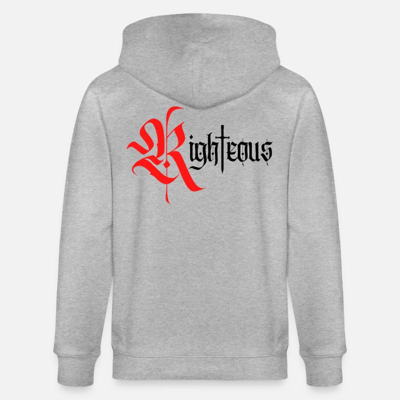 Conception gothique vertueuse avec épée - Veste à capuche bio CULTIVATOR Stanley/Stella Unisexe - gris chiné