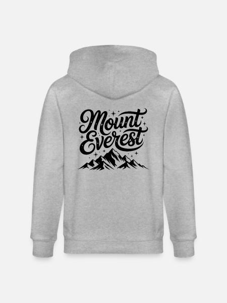 Mount Everest - Souvenir-Design - Stanley/Stella Unisex Bio-Kapuzenjacke CULTIVATOR - Grau meliert