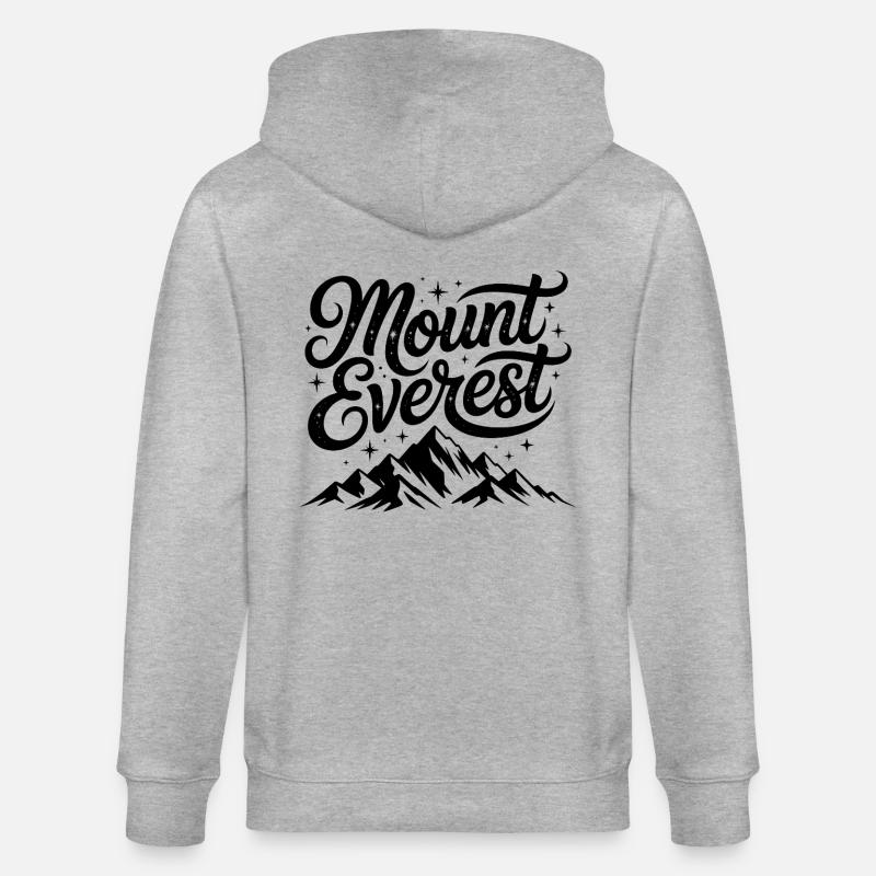 Mont Everest - Conception de souvenirs - Veste à capuche bio CULTIVATOR Stanley/Stella Unisexe - gris chiné