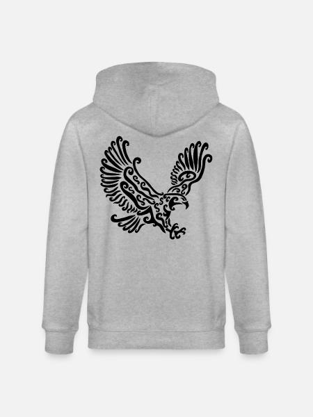 Black Eagle - Stanley/Stella CULTIVATOR Unisex Organic Hooded Jacket - heather grey