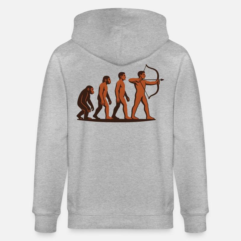 Archer cible à arc Evolution Archery - Veste à capuche bio CULTIVATOR Stanley/Stella Unisexe - gris chiné