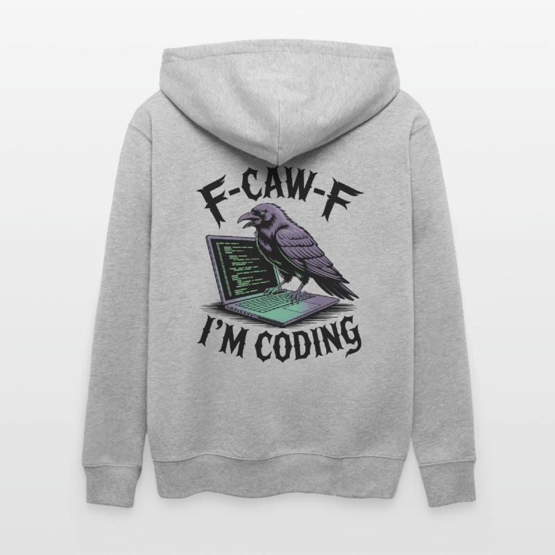 RabenCoder: Code Raven on the laptop Stanley/Stella CULTIVATOR  Unisex Organic Hooded Jacket