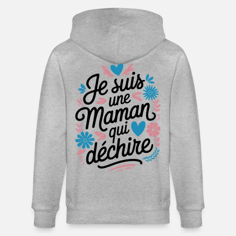 Ich bin eine Killer-Mutter - Stanley/Stella Unisex Bio-Kapuzenjacke CULTIVATOR  - Grau meliert