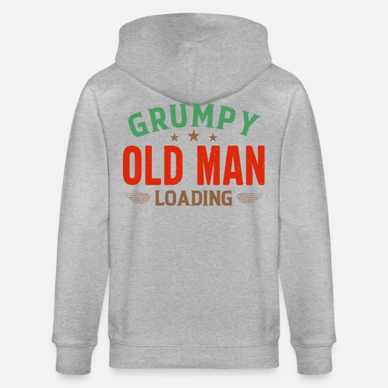 Grumpy Old Man Loading Shirt - Veste à capuche bio CULTIVATOR Stanley/Stella Unisexe - gris chiné