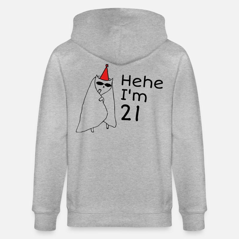 21-jähriges Jubiläum – 21. Jubiläumsgeschenk - Stanley/Stella Unisex Bio-Kapuzenjacke CULTIVATOR - Grau meliert