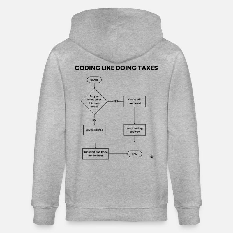 Codierung wie Steuererklärung – Hope Gift einreichen - Stanley/Stella Unisex Bio-Kapuzenjacke CULTIVATOR  - Grau meliert
