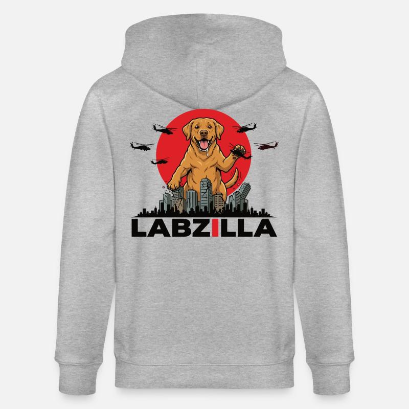 Labzilla – Le chien géant ultime - Veste à capuche bio CULTIVATOR Stanley/Stella Unisexe - gris chiné