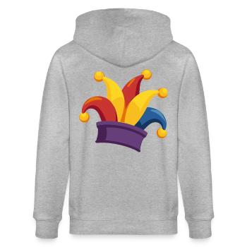 Classique bonnet de fou pour le carnaval et le carnaval - Veste à capuche bio CULTIVATOR Stanley/Stella Unisexe - gris chiné - Dos - Luana (180cm)